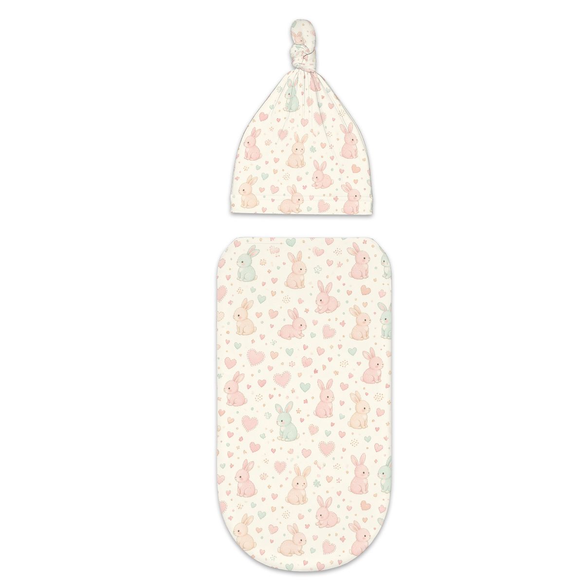 Baby Swaddle Blanket kroliczkiserca