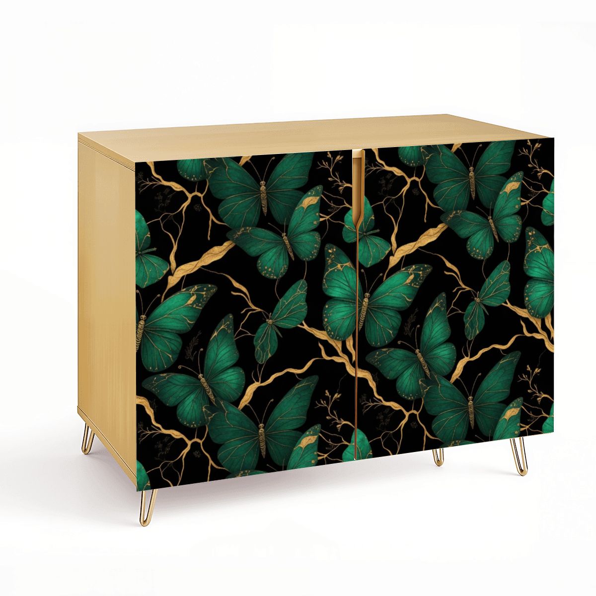 Wooden Storage Cabinet 09motyleszmaragd