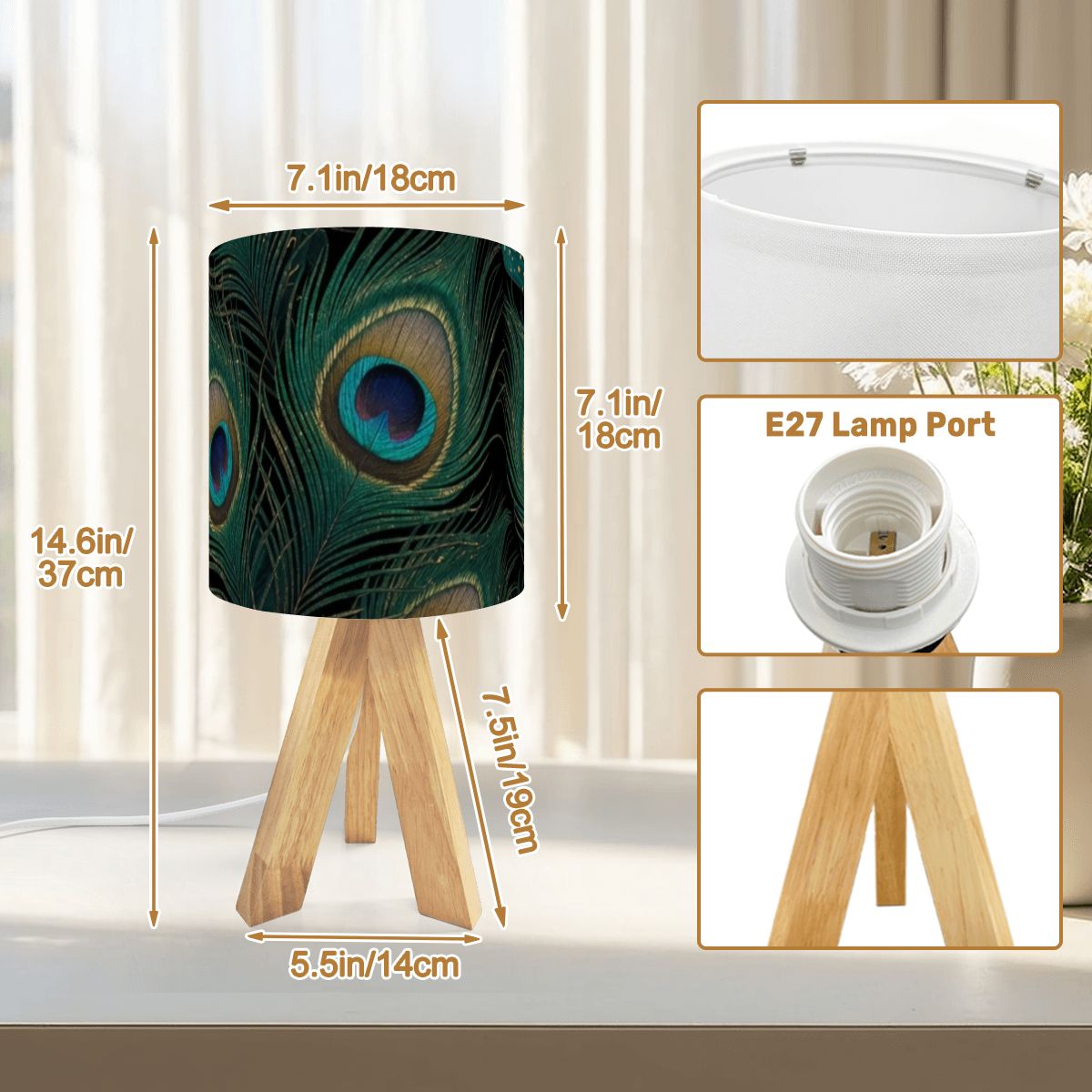 Paw Szmaragd — Lampe de table trépied