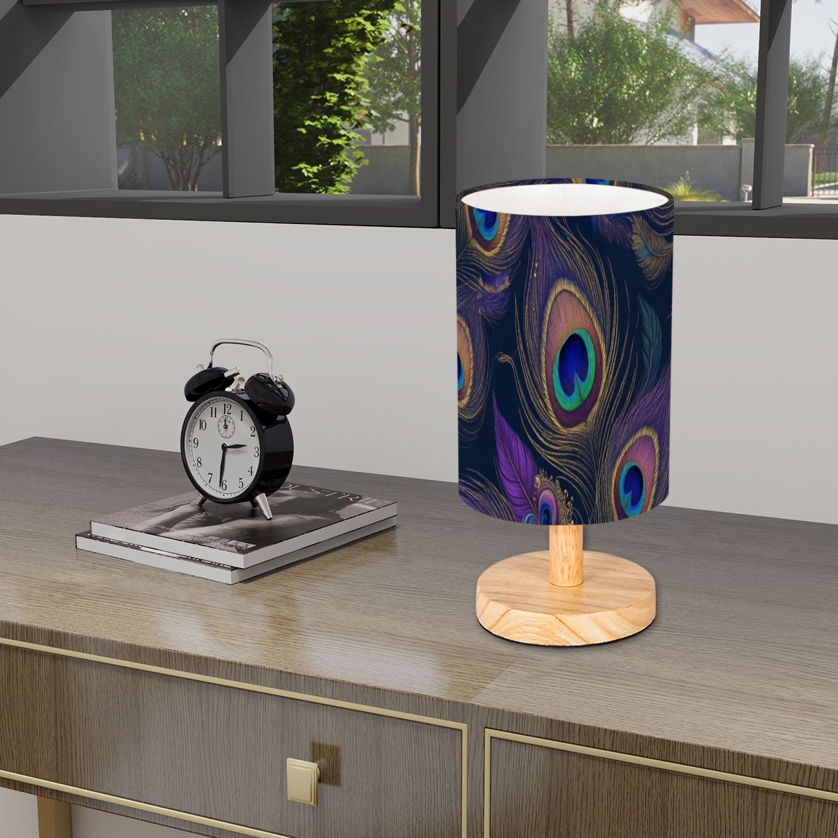 Paw Ametyst — Lampa stołowa cylindryczna