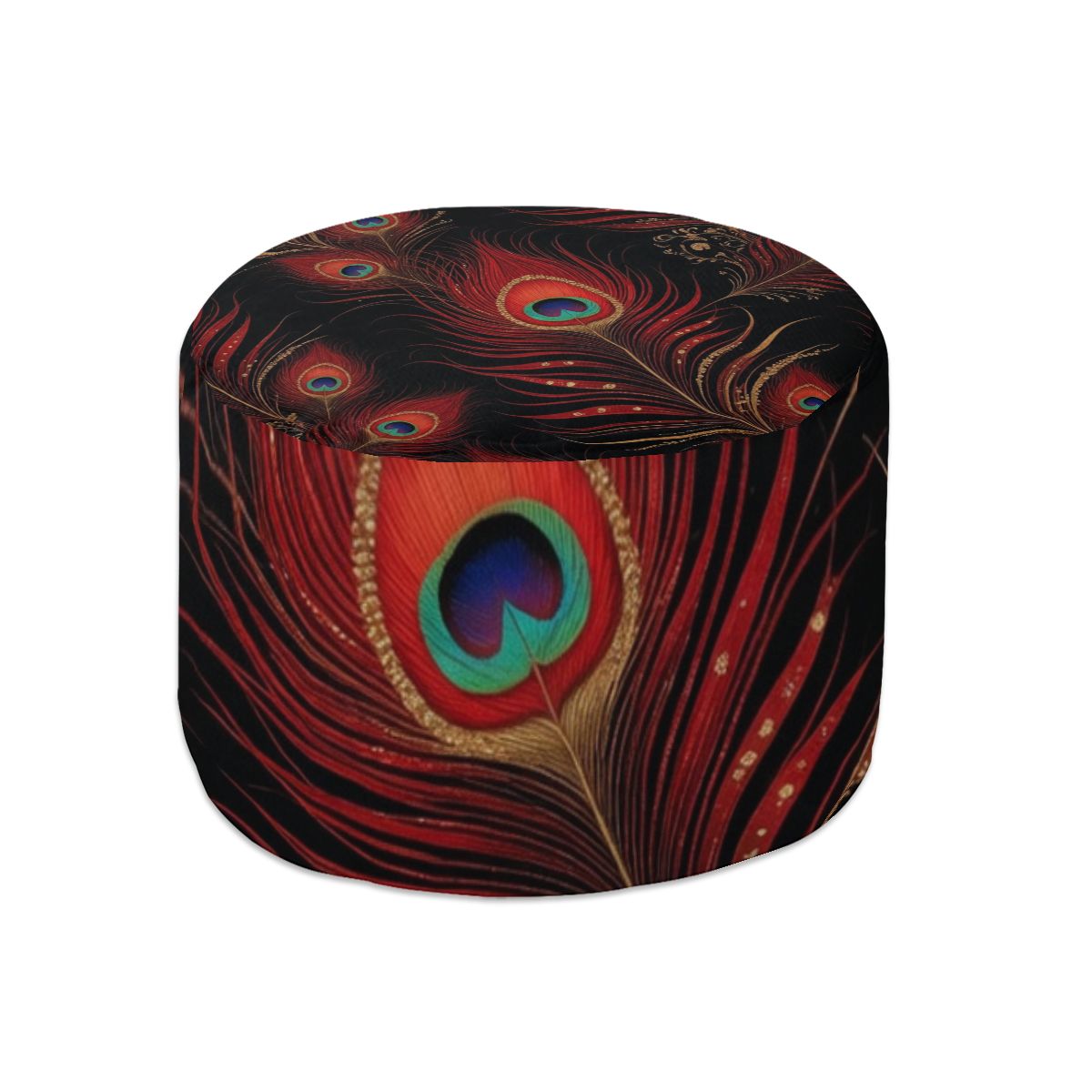 Round Pouf Ottoman 15pawrubin
