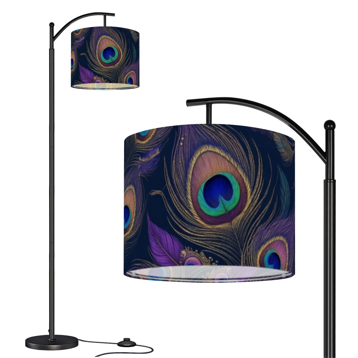 Paw Ametyst — Lampa podłogowa łukowa
