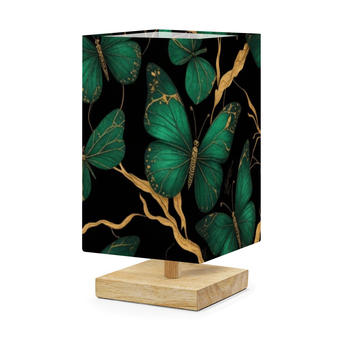 Motyle Szmaragd — Quadratische Tischlampe