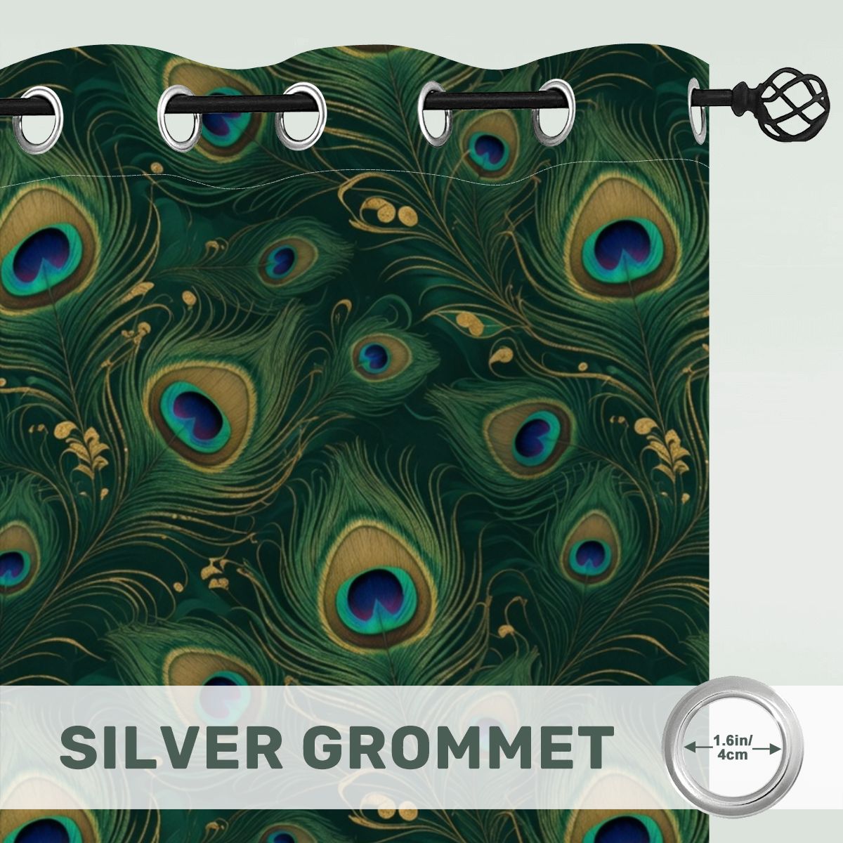 Paw Teal Gold — Zasłona zaciemniająca