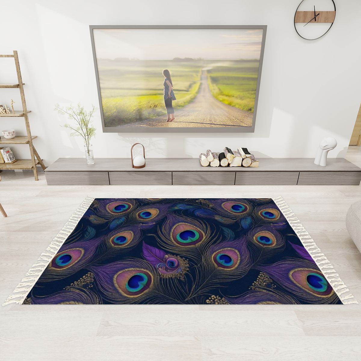 Paw Ametyst — Rug with tassels