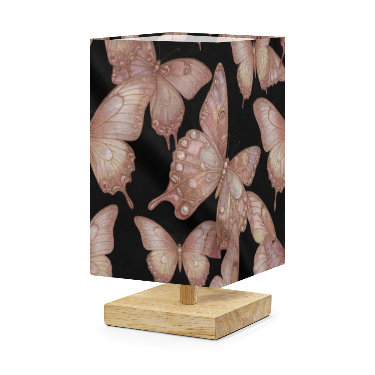Motyle Rosegold — Lampa stołowa kwadratowa
