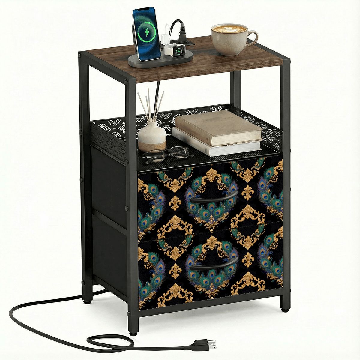 2Drawer Bedside Table 18pawbarok