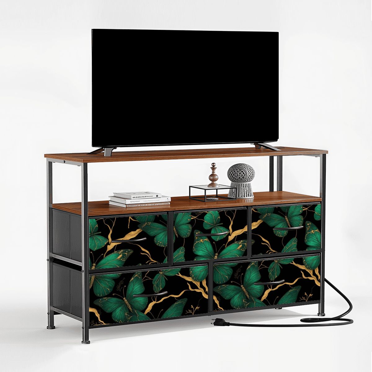 5Drawer TV Stand Dresser 09motyleszmaragd