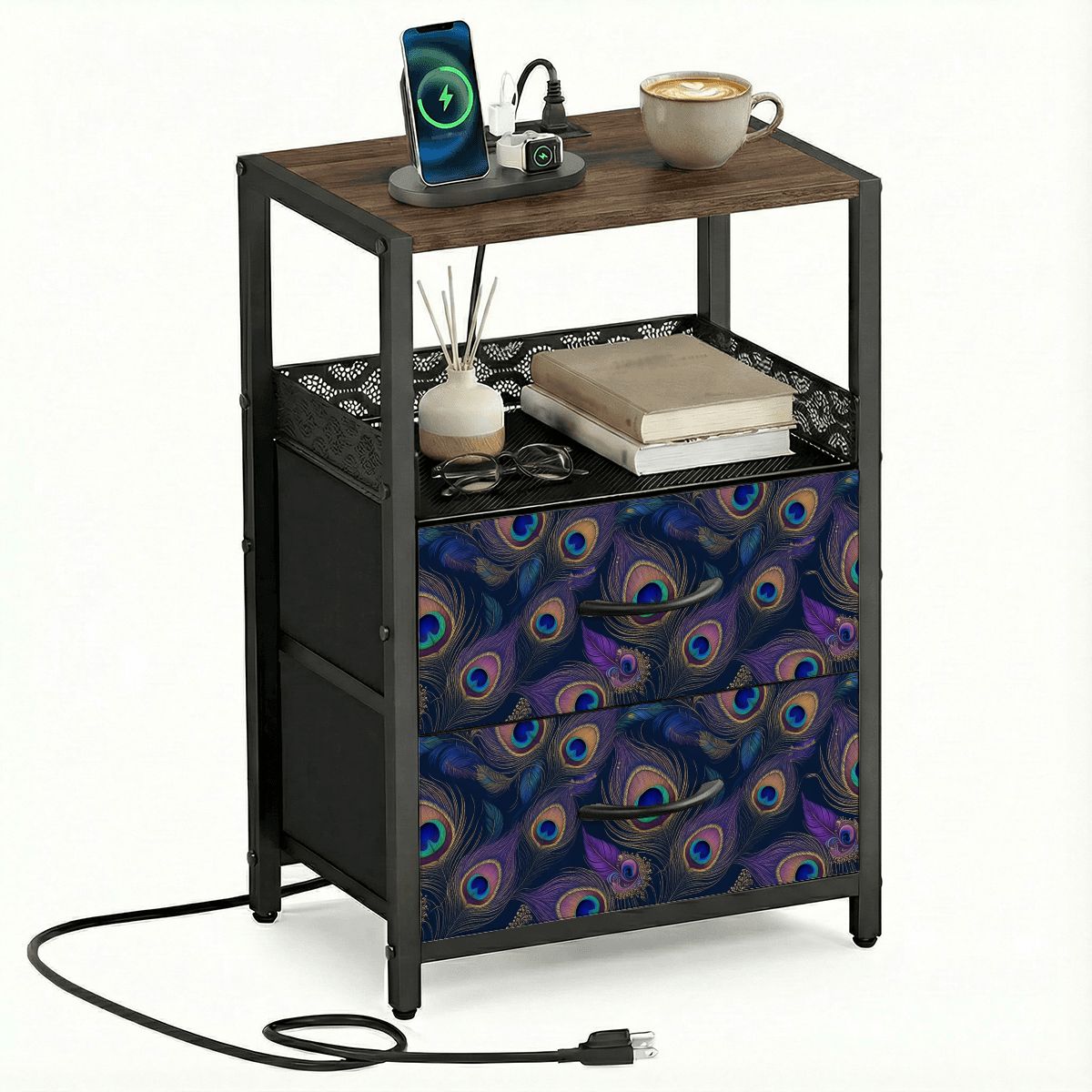 2Drawer Bedside Table 03pawametyst