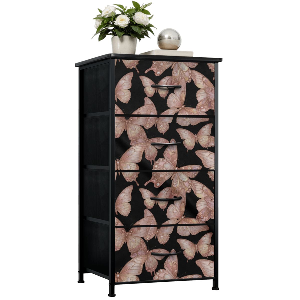 4Drawer Dresser 05motylerosegold