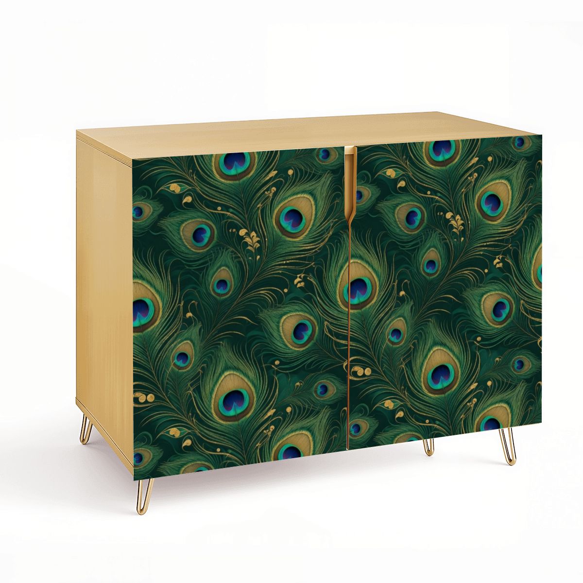 Wooden Storage Cabinet 01pawtealgold