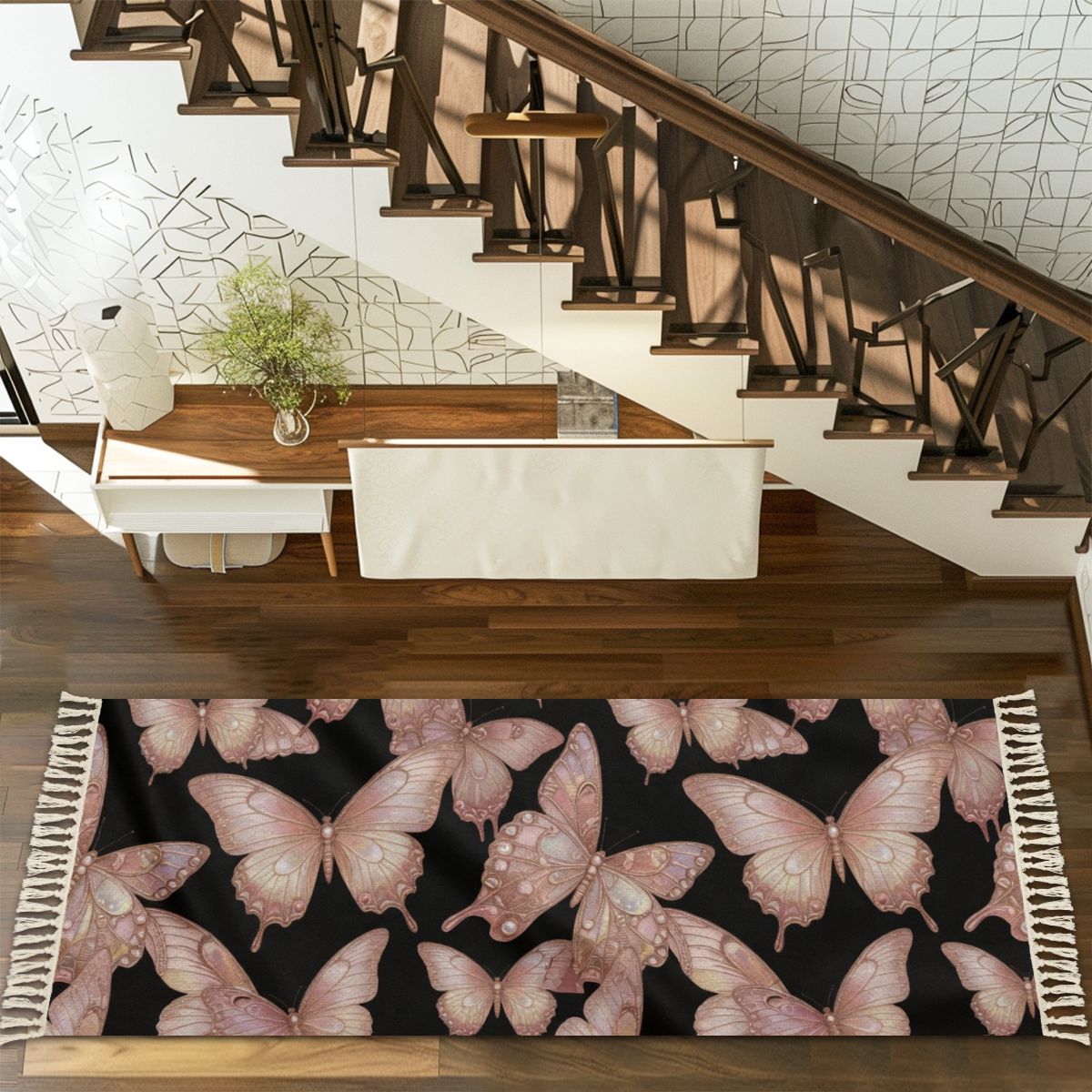 Motyle Rosegold — Runner rug