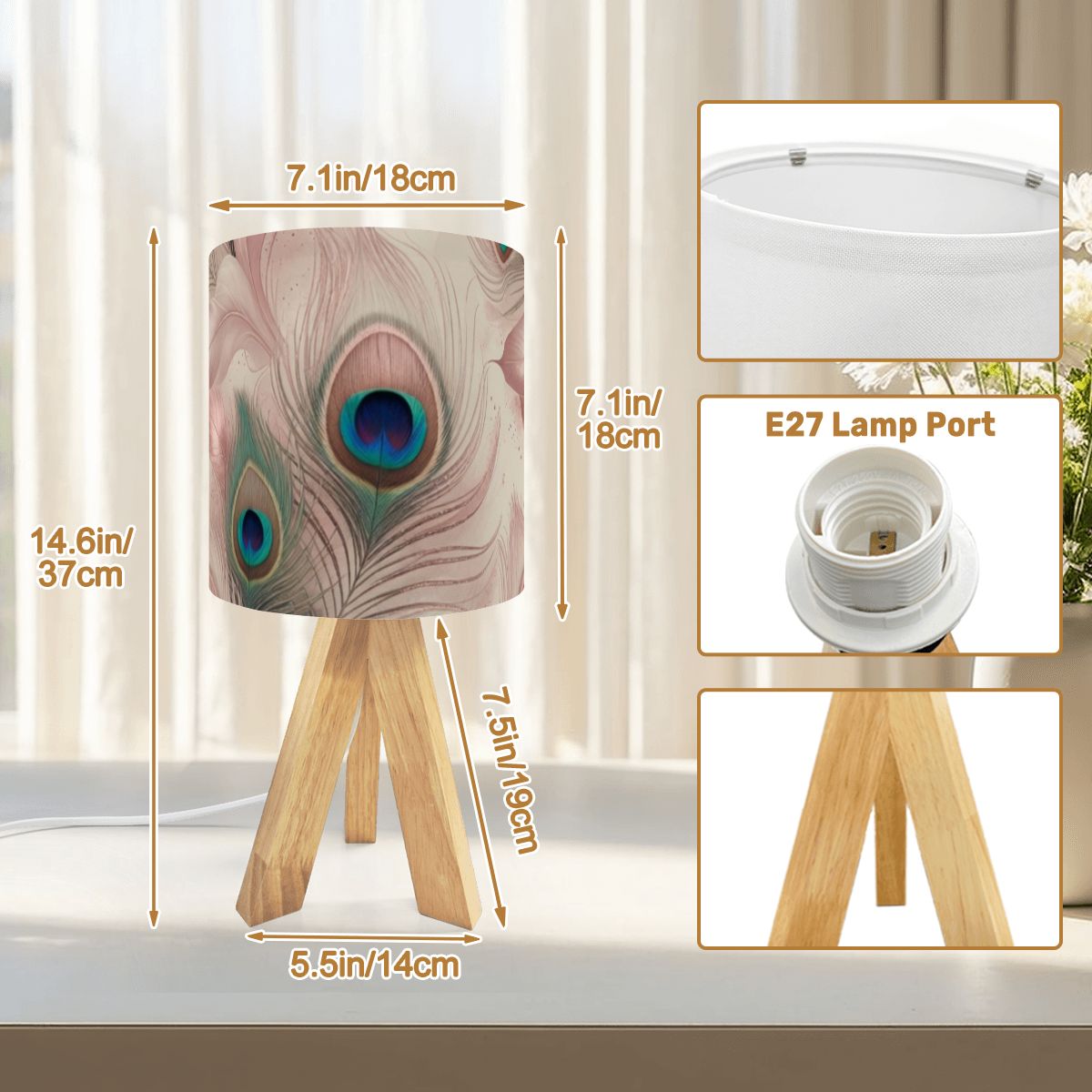 Paw Blush — Lampe de table trépied