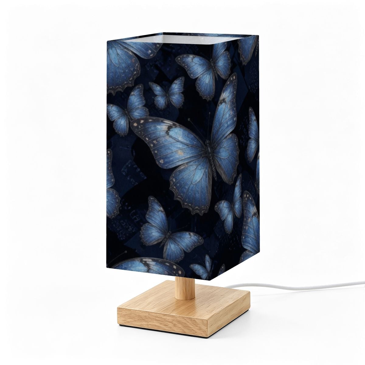 Motyle Morpho — Quadratische Tischlampe