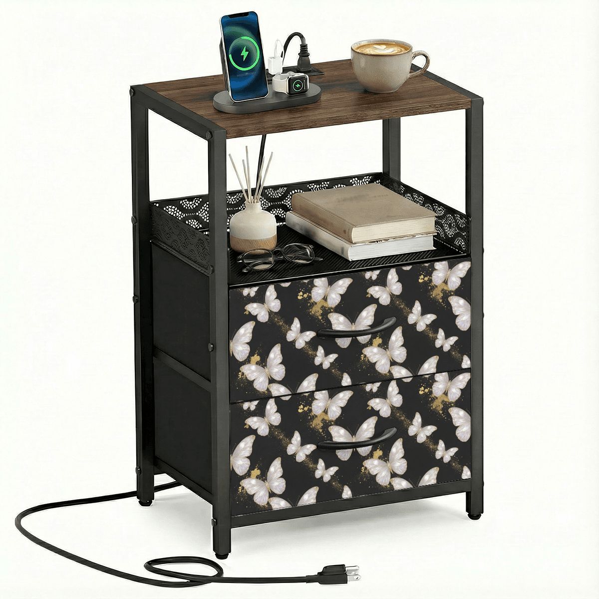 2Drawer Bedside Table 01motyleperla