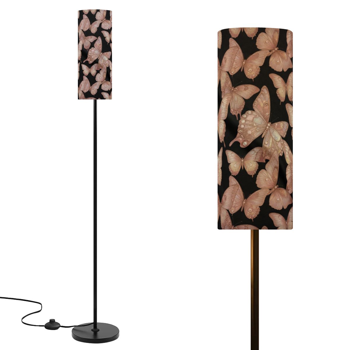 Motyle Rosegold — Lampa podłogowa