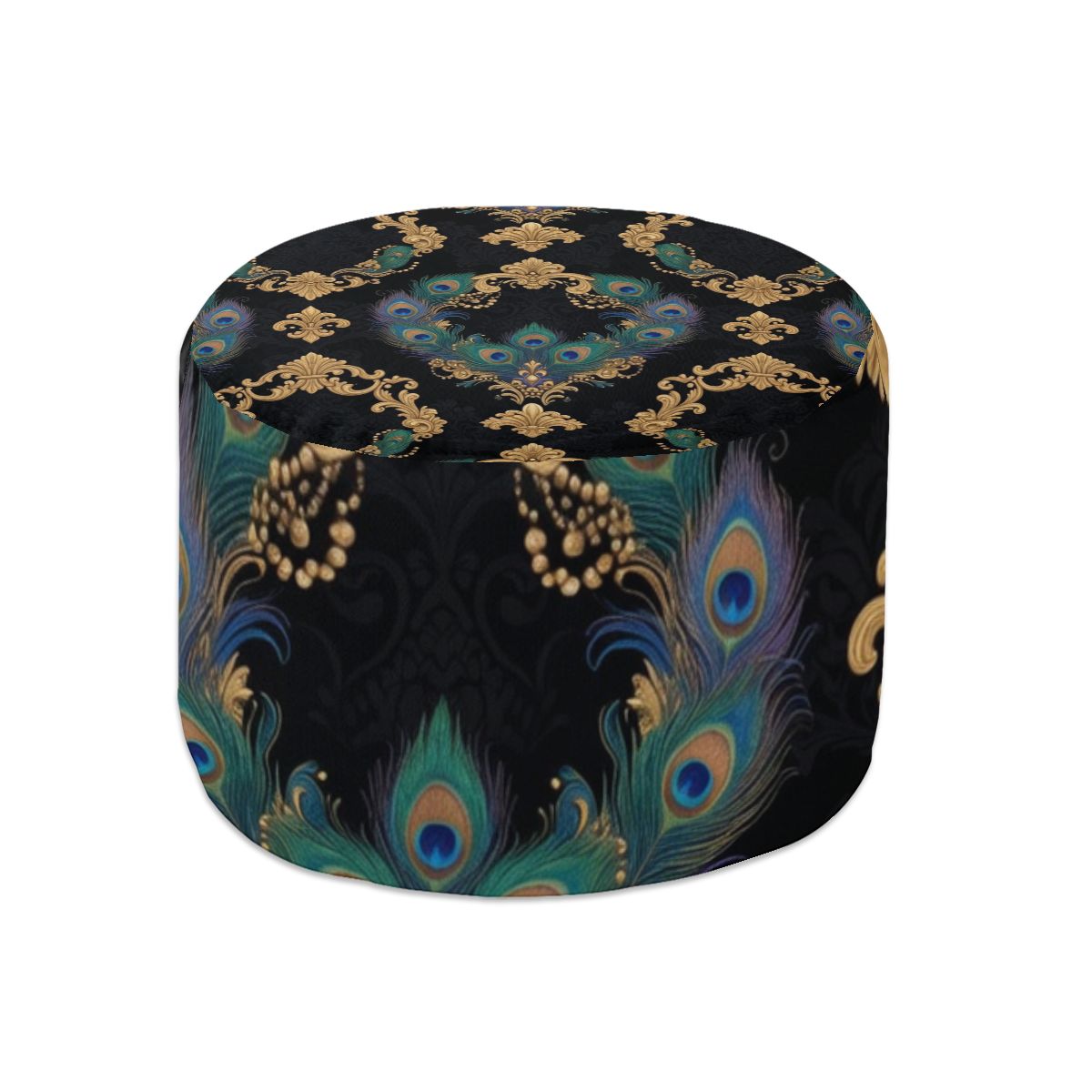 Round Pouf Ottoman 18pawbarok