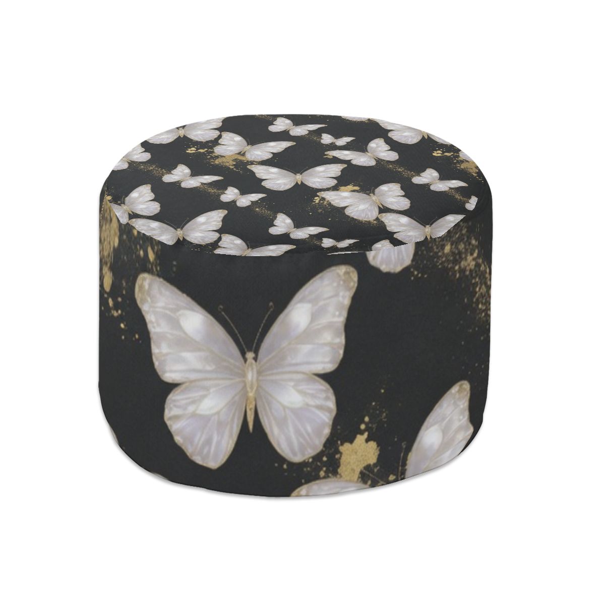 Round Pouf Ottoman 01motyleperla