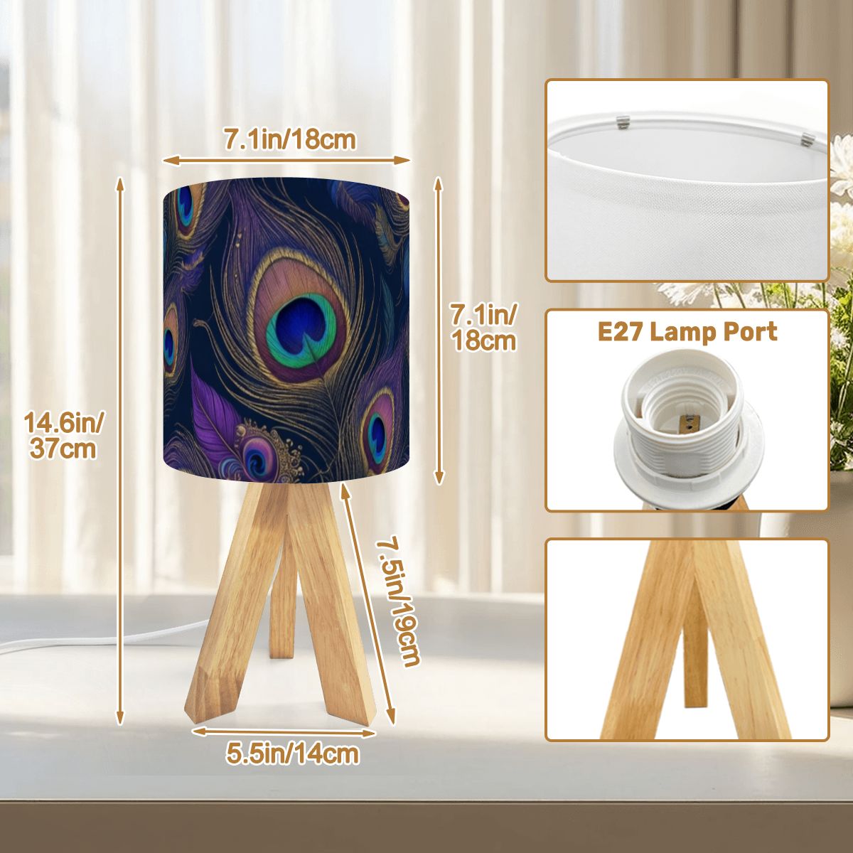Paw Ametyst — Lampe de table trépied