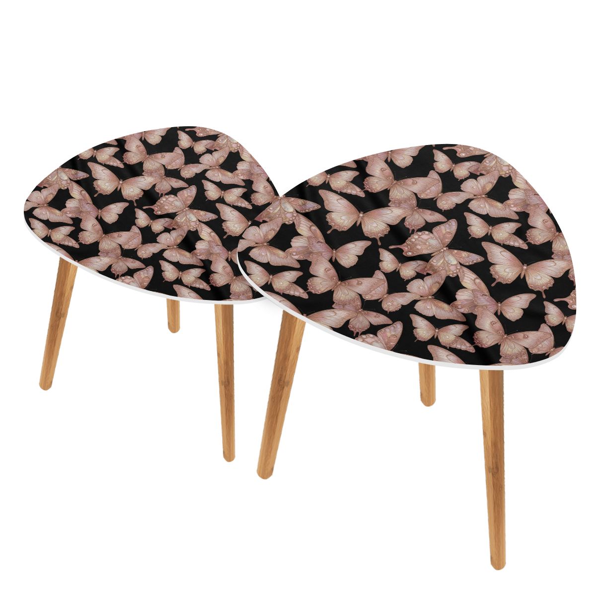 Triangle Coffee Table Set of 2 05motylerosegold
