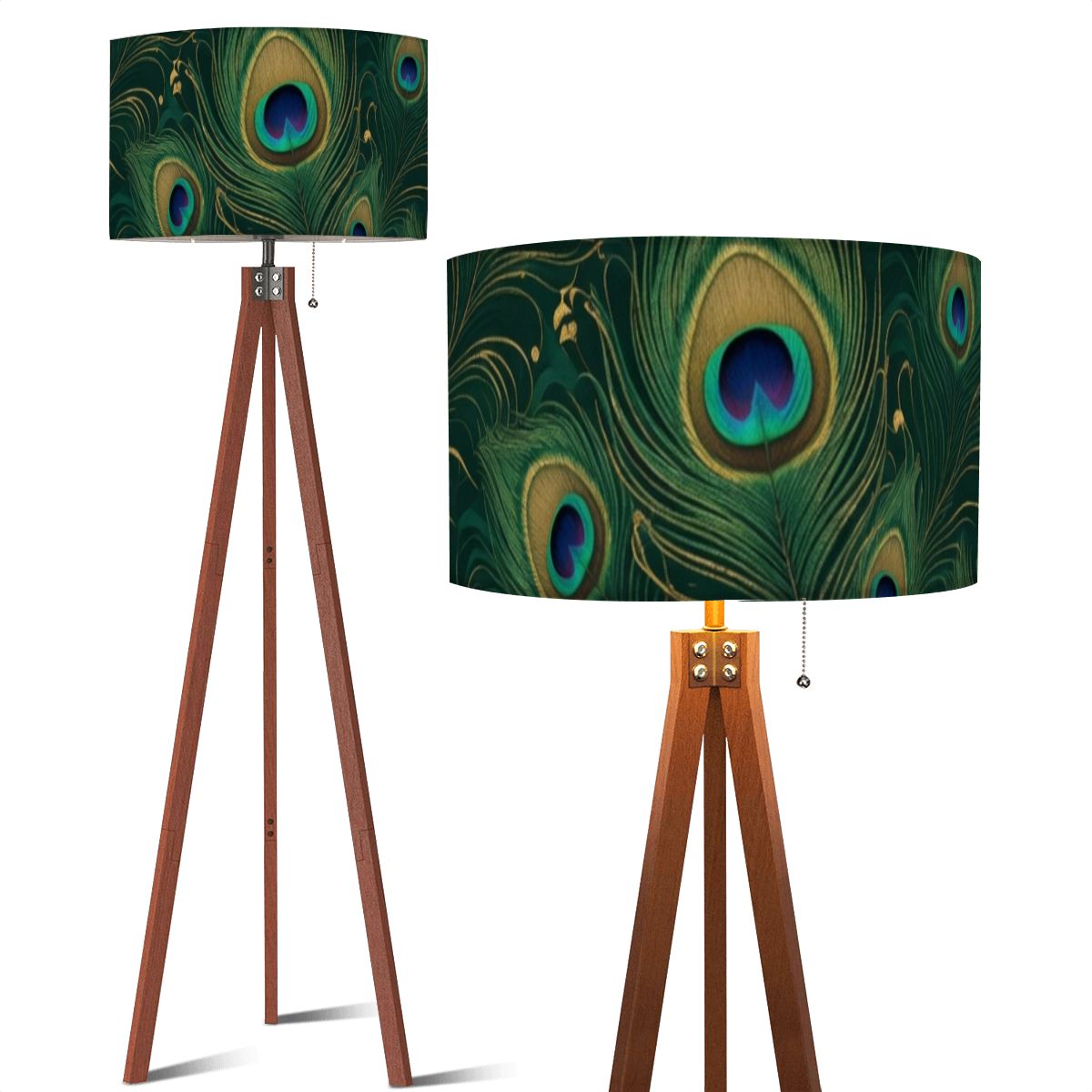 Paw Teal Gold — Lampa podłogowa na trójnogu