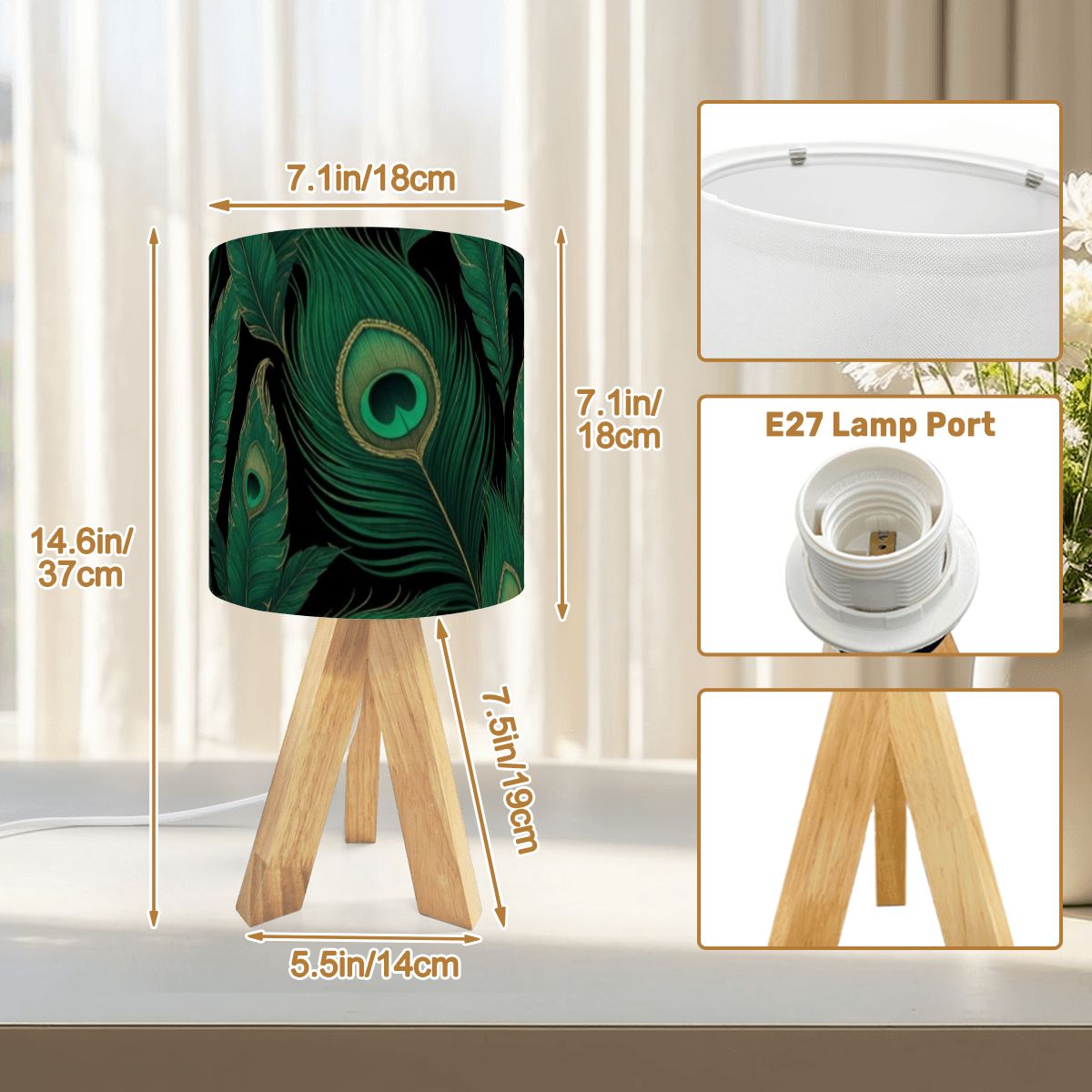 Paw Liscie — Lampe de table trépied