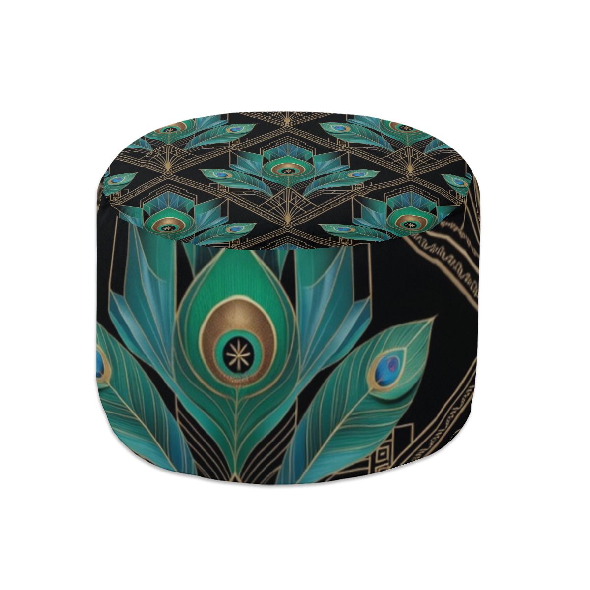 Round Pouf Ottoman 13pawdeco