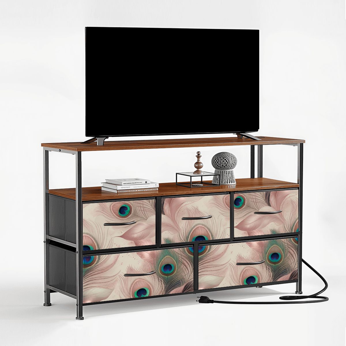 5Drawer TV Stand Dresser 05pawblush