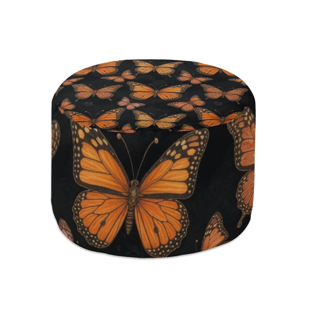 Round Pouf Ottoman 02motylemonarcha