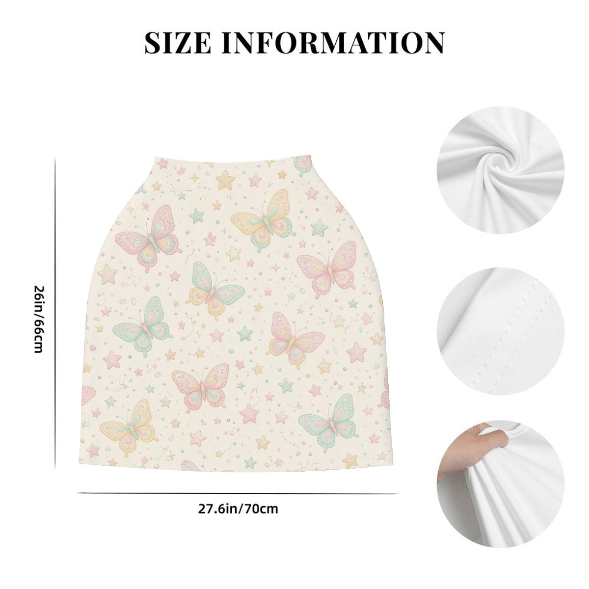 Motyle Pastel — Pokrowiec na fotelik