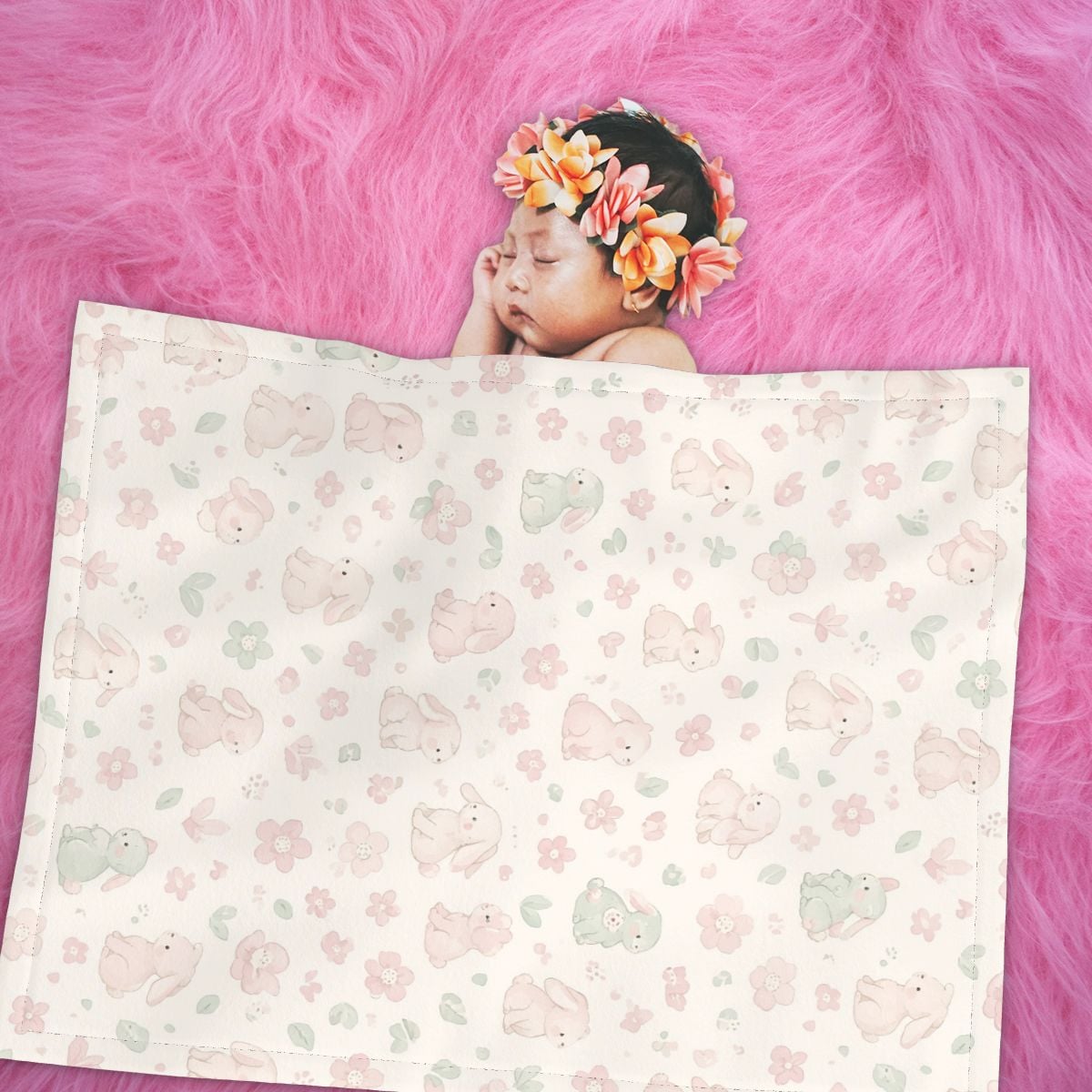 Kroliki Kwiaty — Blanket