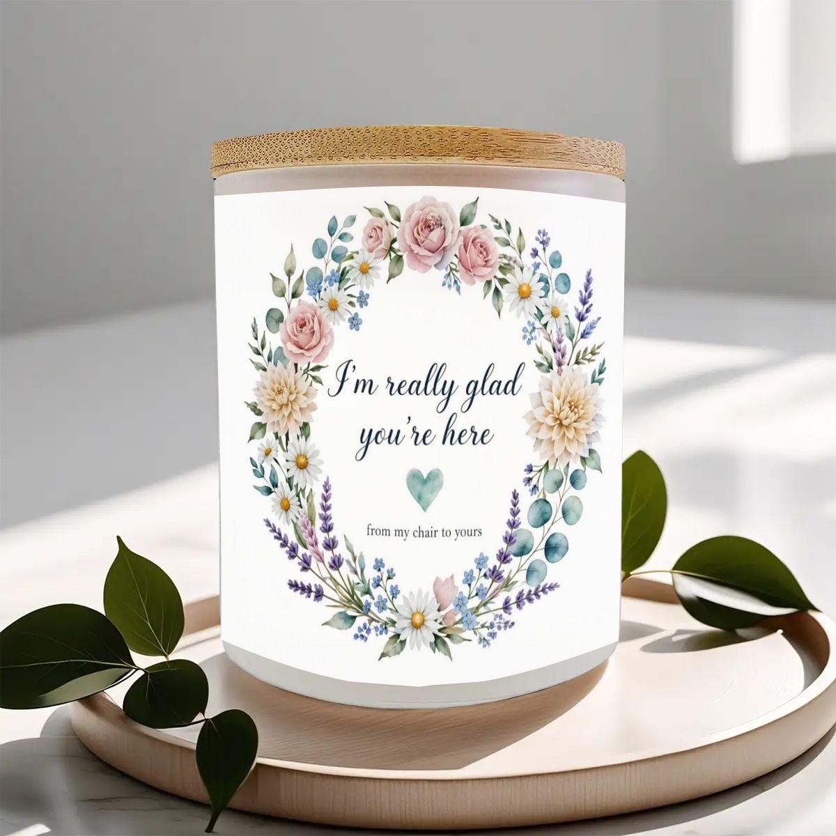 Frosted Jar Scented Candle with Lid (6oz) imreallyglad – view 6