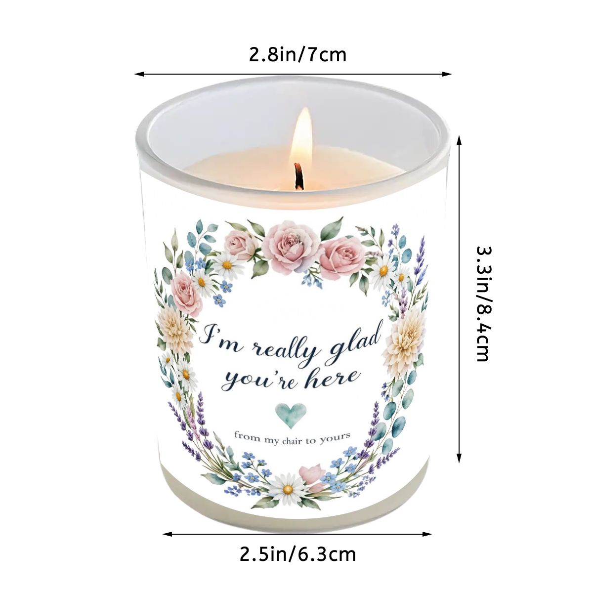 Frosted Jar Scented Candle with Lid (6oz) imreallyglad – view 2