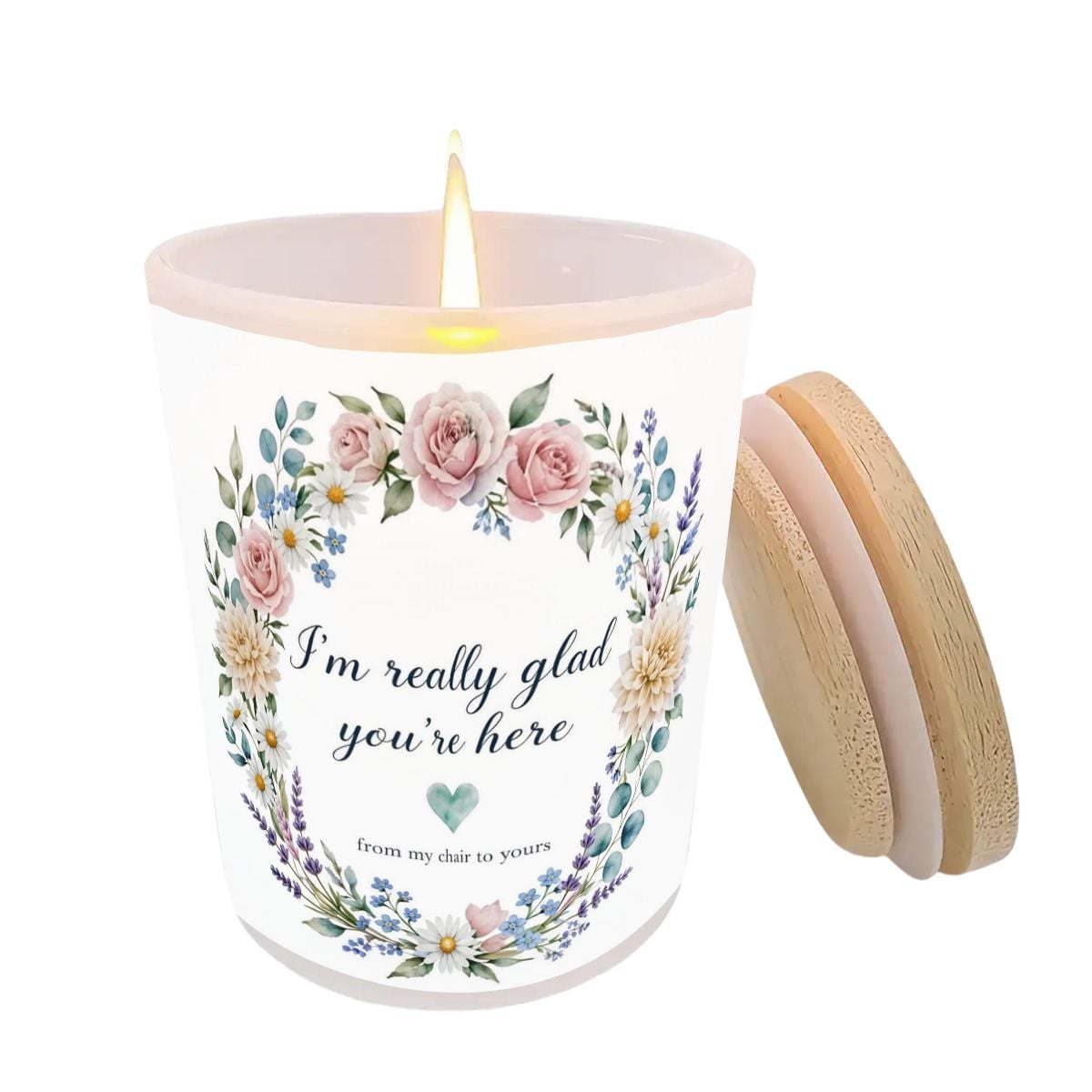 Frosted Jar Scented Candle with Lid (6oz) imreallyglad