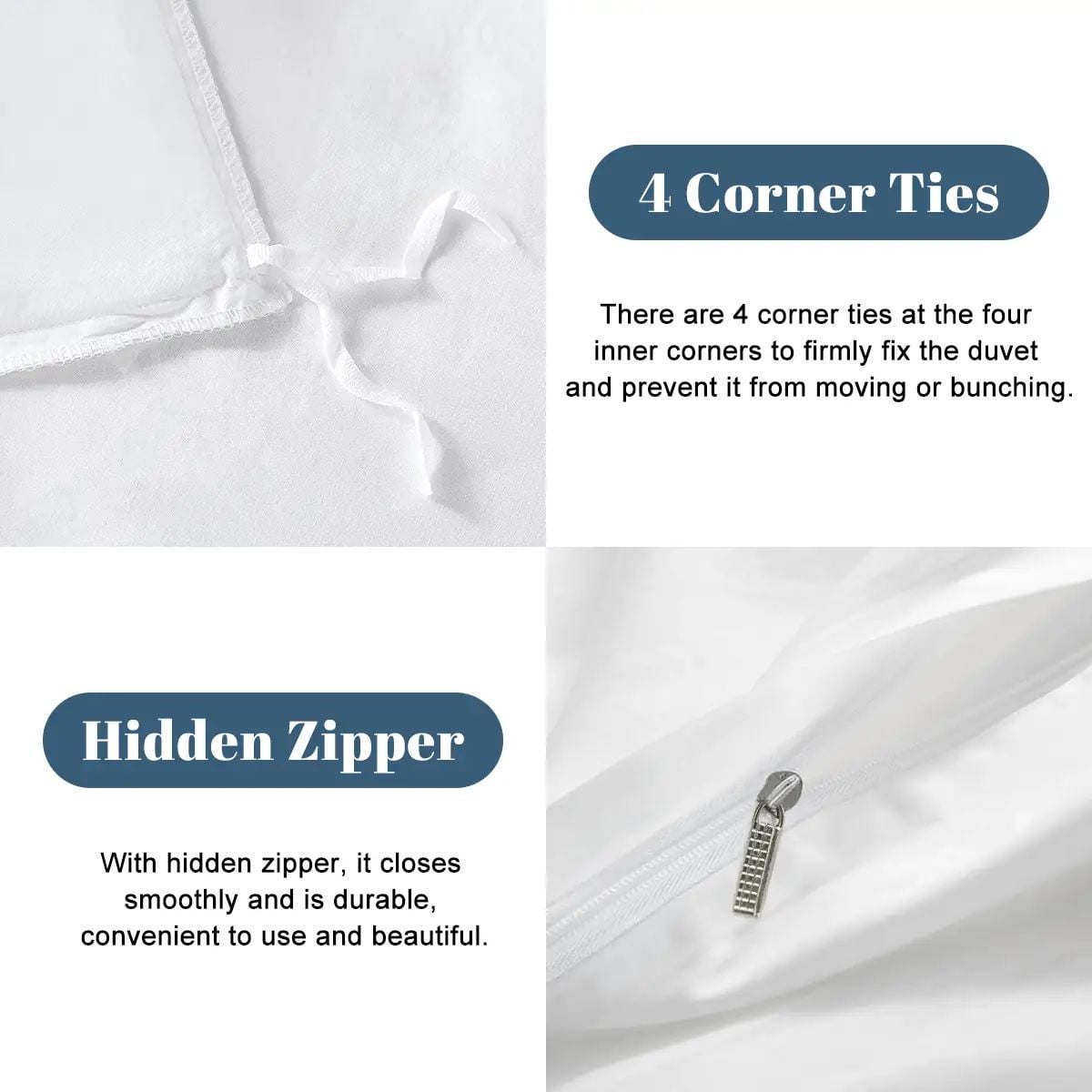 Twin Duvet Cover Set 68"x86" breathe – view 3