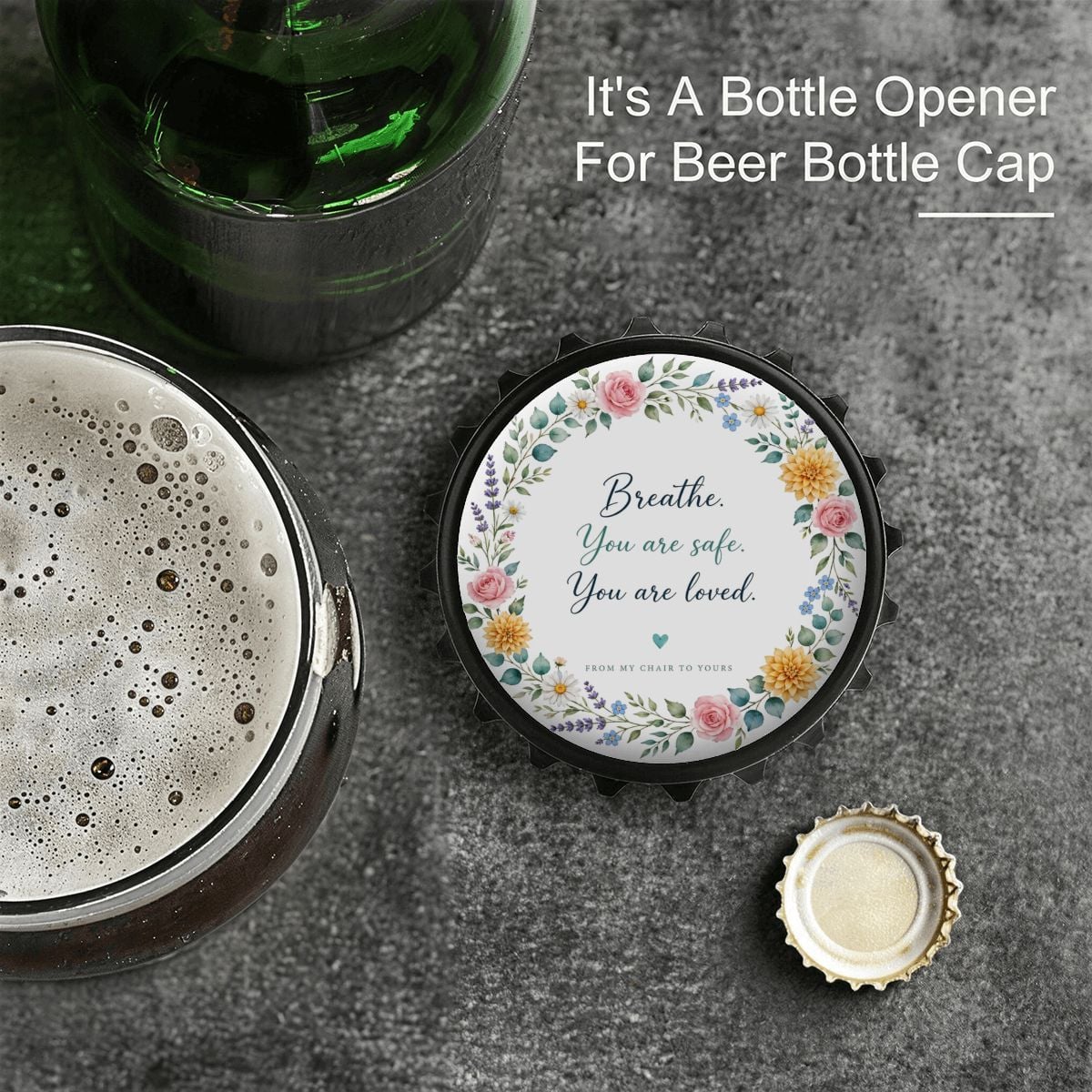 Magnetic Bottle Opener for Fridge Decor – view 3