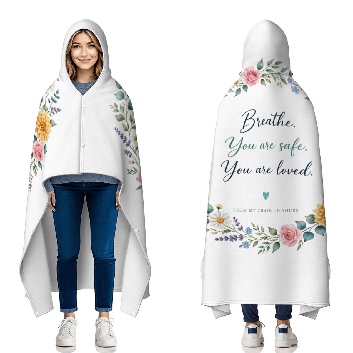 Flannel Wearable Blanket "Breathe Collection"