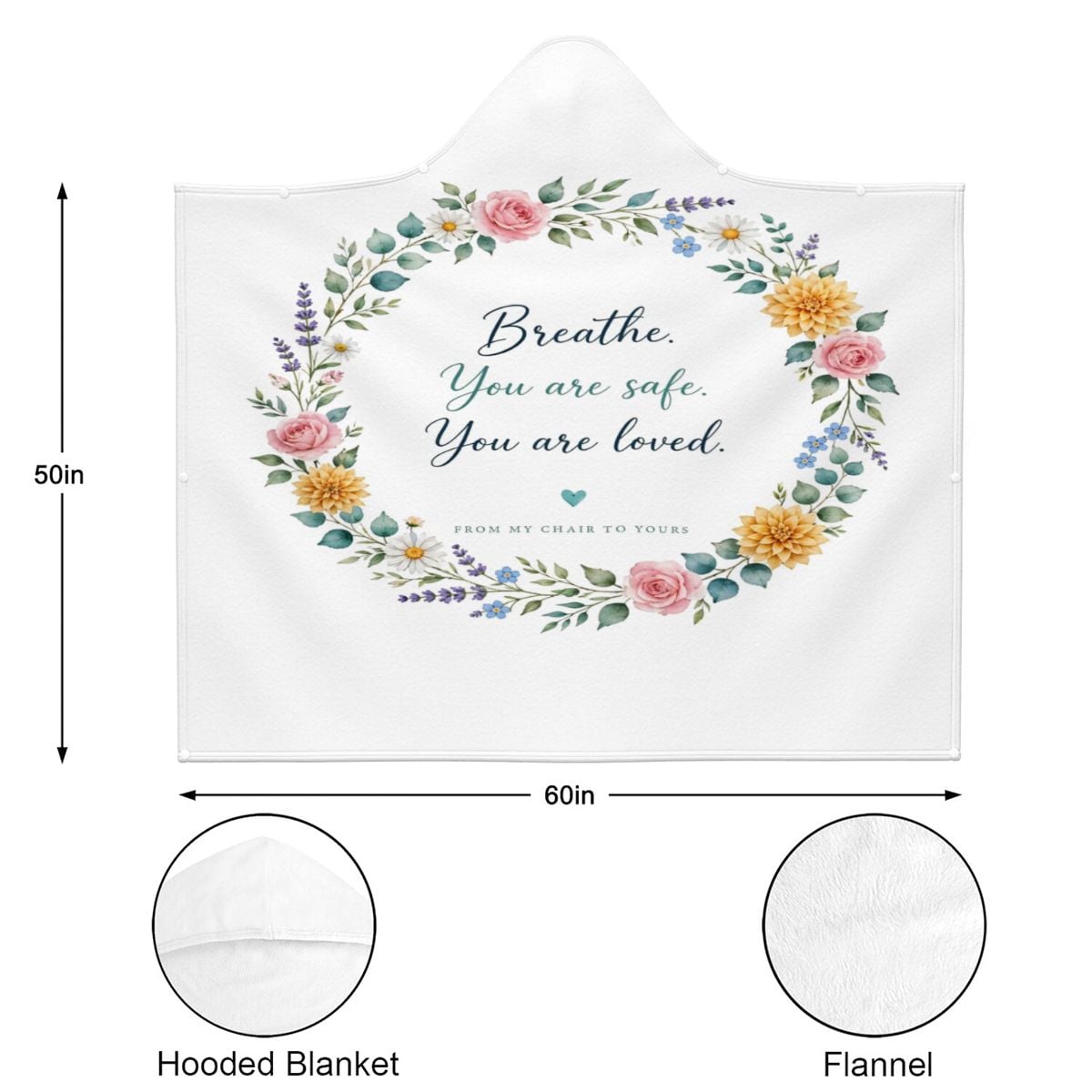 Flannel Wearable Blanket "Breathe Collection" – view 3