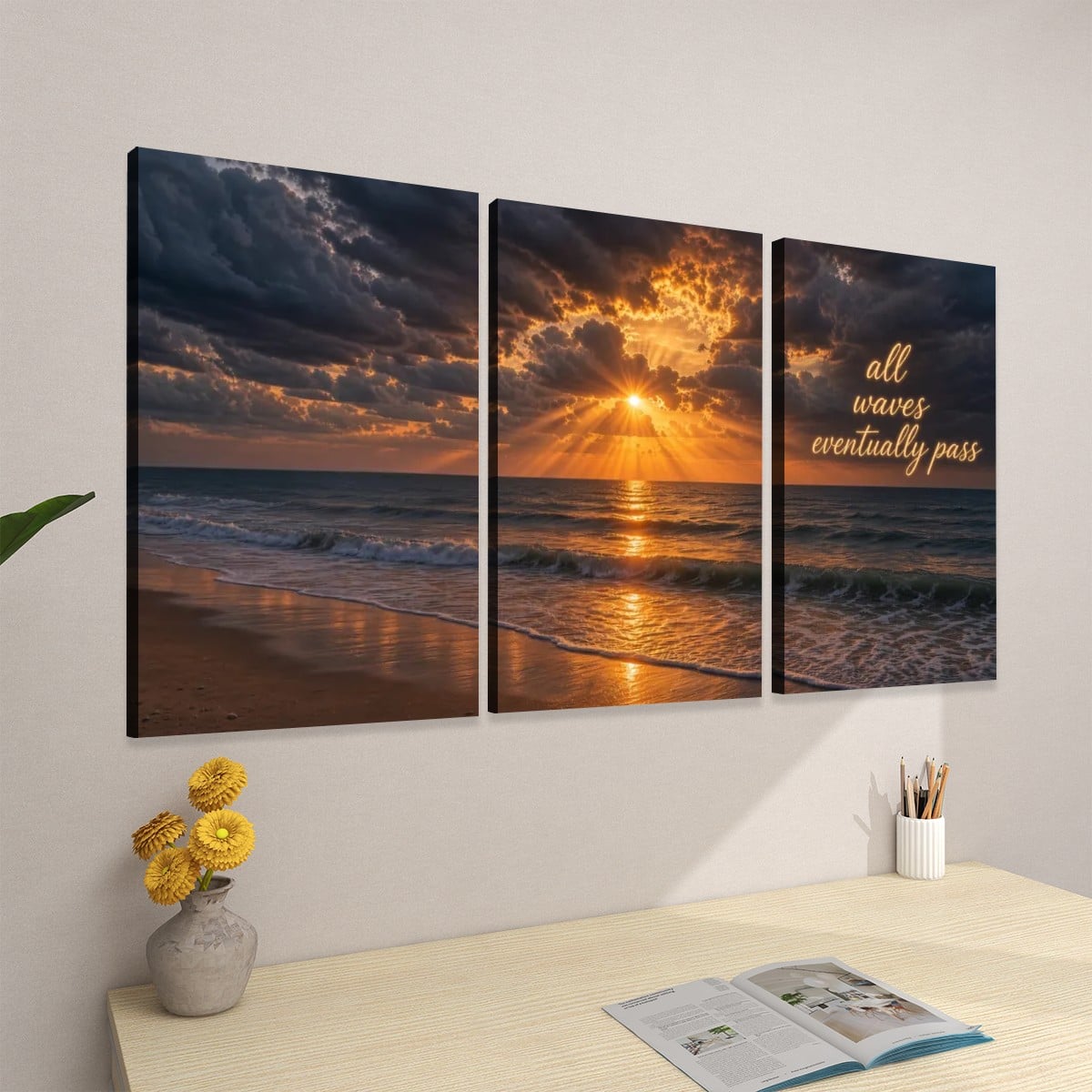 3 Panels Canvas Prints Wall Art (Set F) – view 3