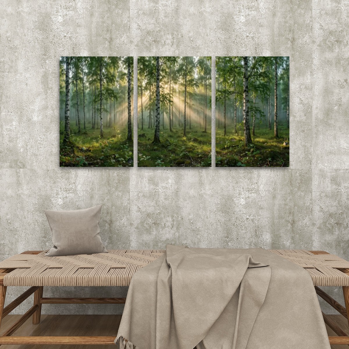 3 Panels Canvas Prints Wall Art (Set C) Forest Image – view 2