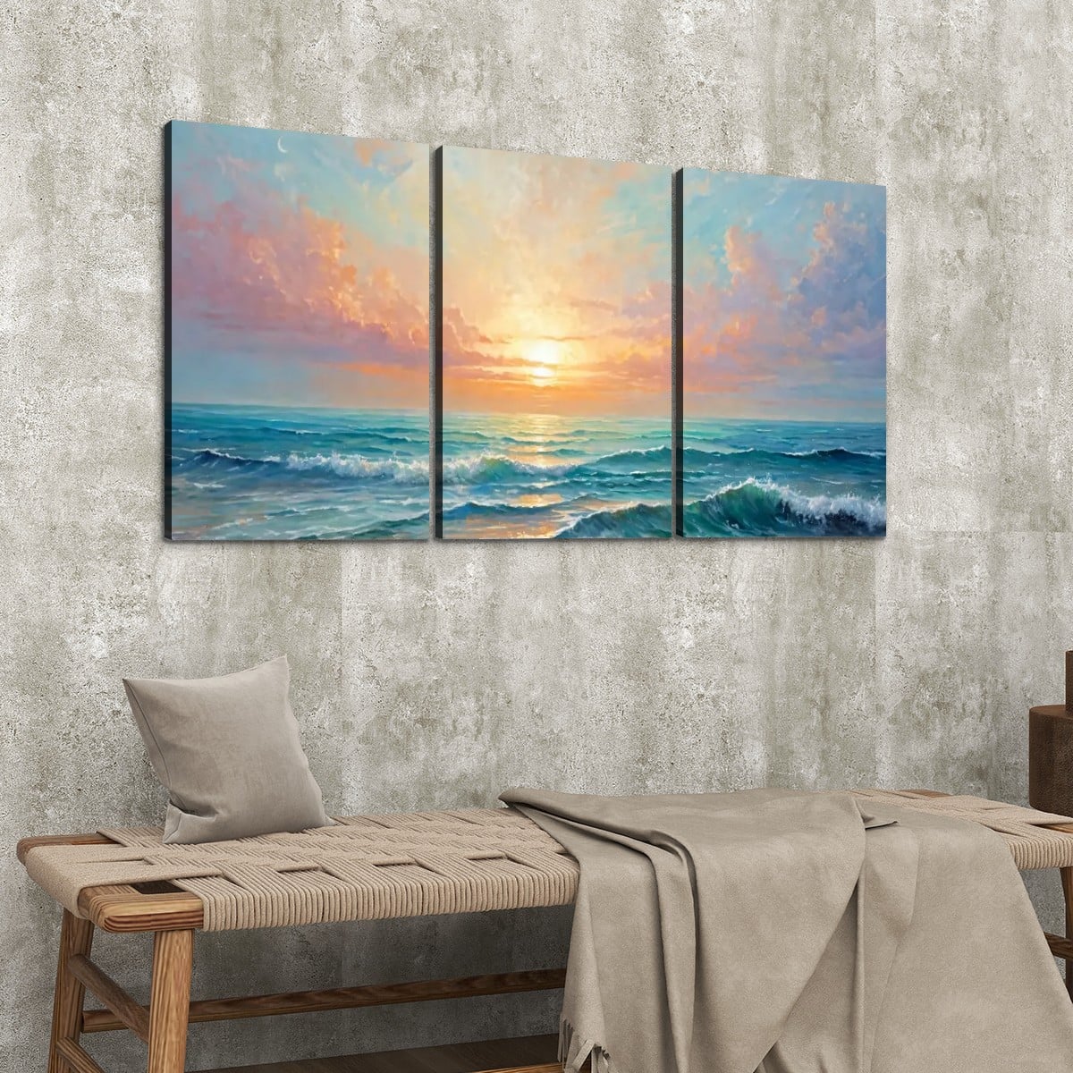 3 Panels Canvas Prints Wall Art (Set C) Water Color – view 4