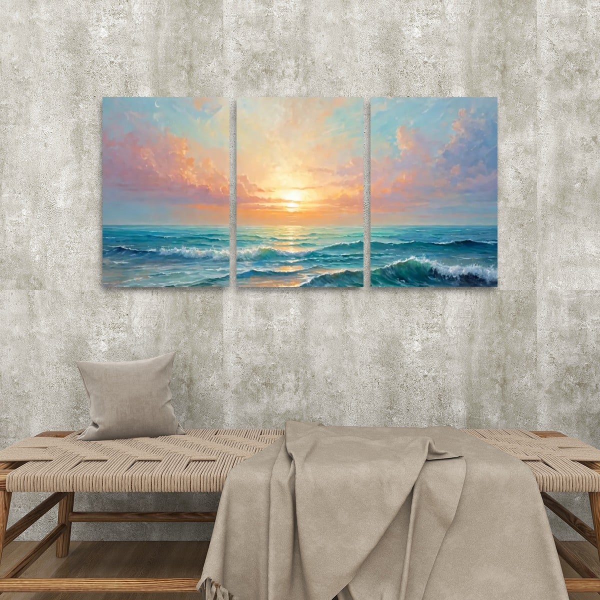 3 Panels Canvas Prints Wall Art (Set C) Water Color – view 2