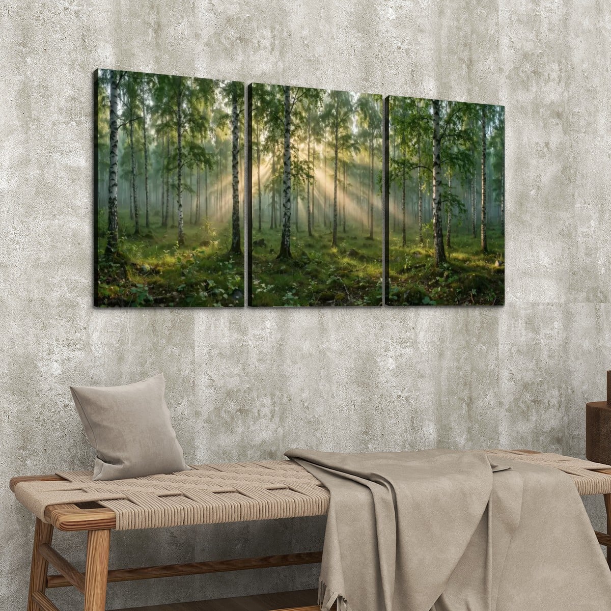 3 Panels Canvas Prints Wall Art (Set C) Forest Image – view 4