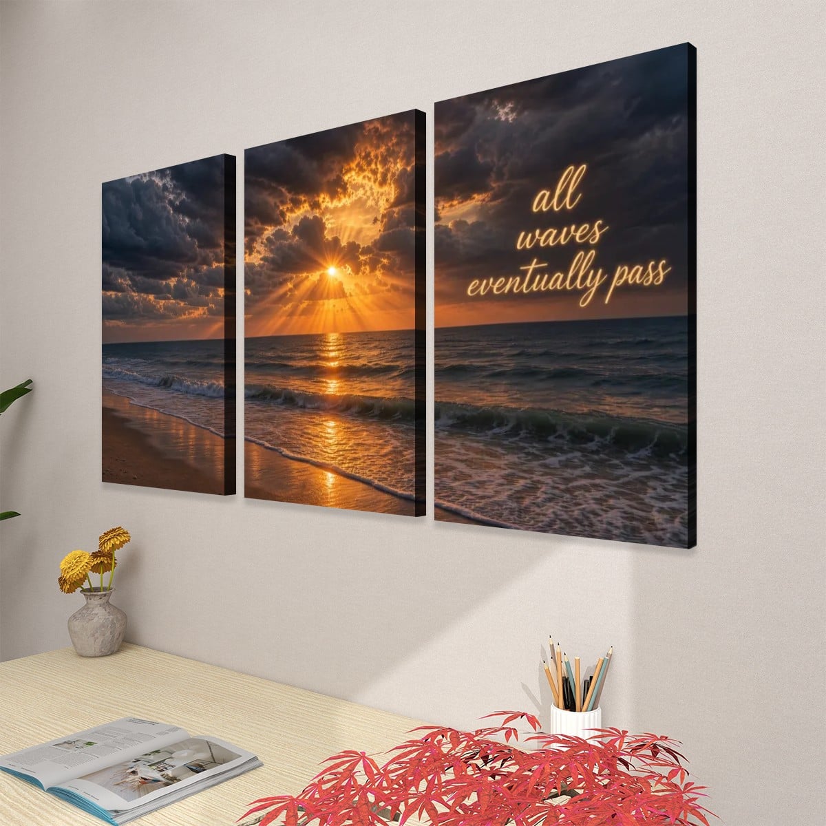 3 Panels Canvas Prints Wall Art (Set F) – view 2