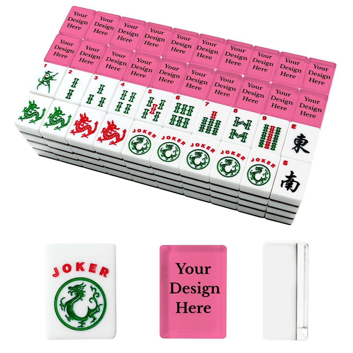 Custom Mahjong Tiles Set Personalized American Mahjong Tiles with Your Design, Custom Printed Mahjong Gift, Unique Mahjong Game Set