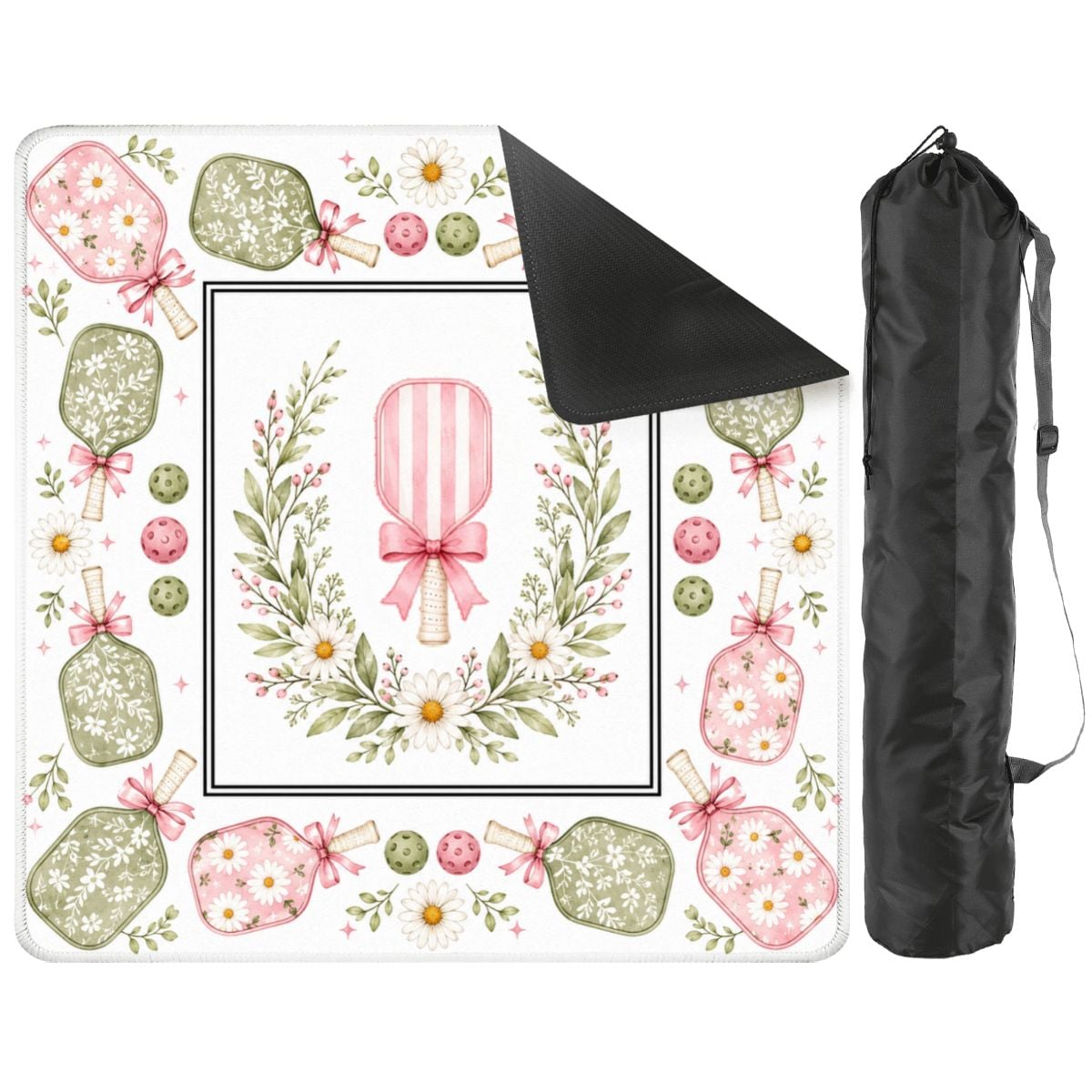 Custom Mahjong Mat 31.5"x31.5" (Ship Rolled up) Pickleball pink