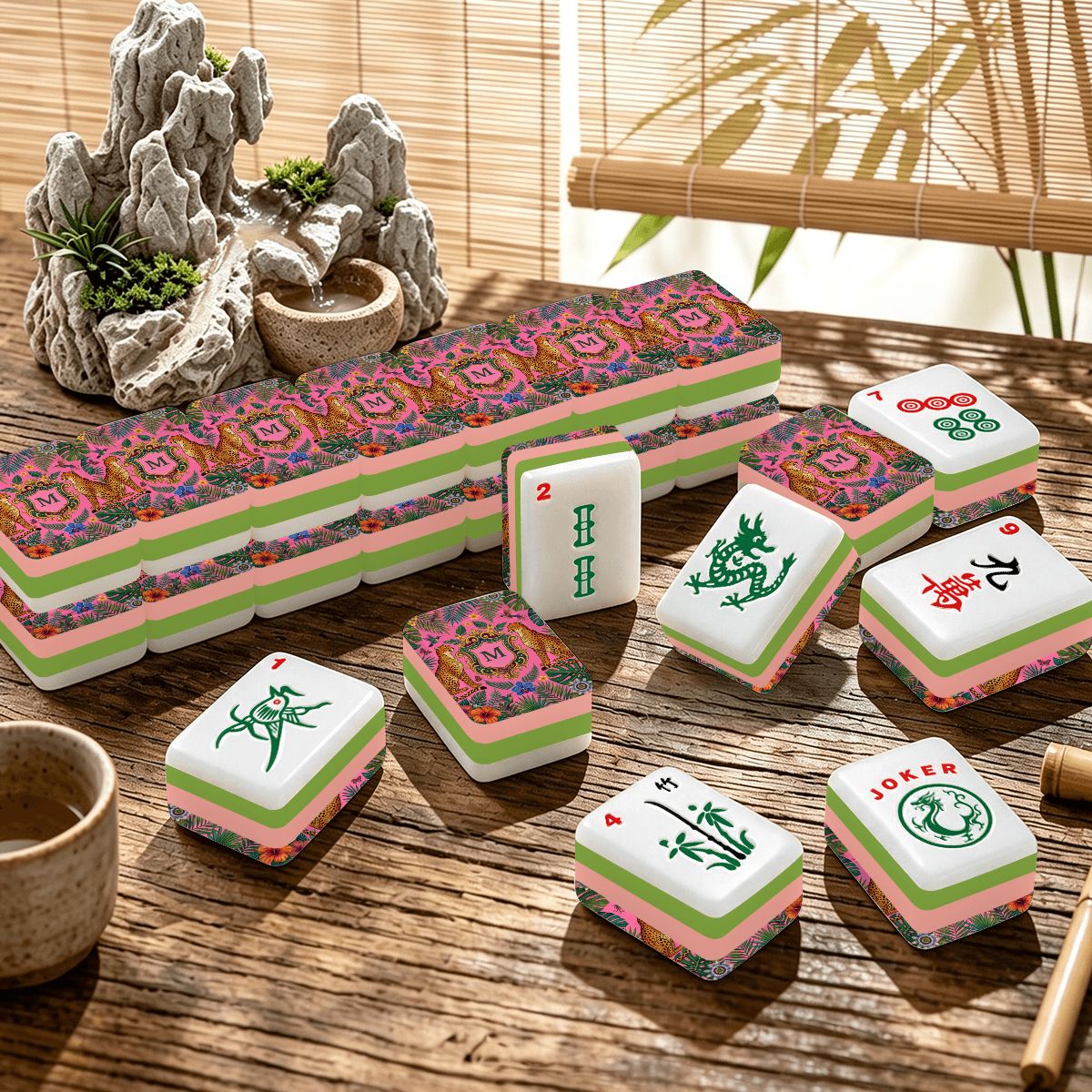 Personalized Mahjong Tiles Set, Custom Letter Printed Tiles, Unique Mahjong Gift for Her, Game Night Gift, Mahjong Lover Gift